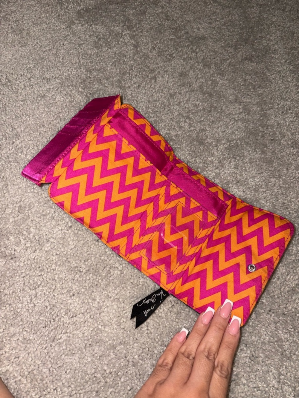Vera Bradley Chevron Wristlet Clutch - Pink & Orange